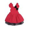 Kırmızı Puantiyeli Çocuk Elbisesi